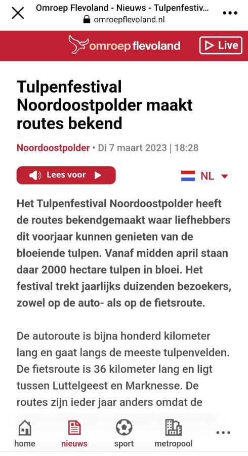 Vakantiehuis Aan Het Bos - Gelegen Aan De Tulpenroute Bant Exterior foto